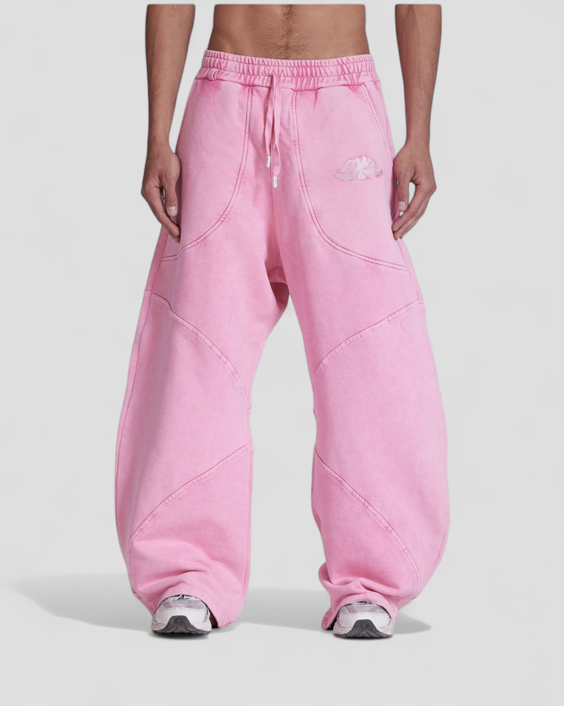 DEMENTE PINK WASHED SWEATPANTS