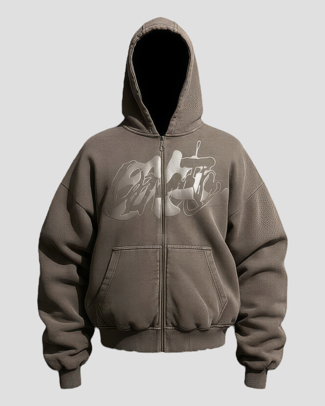 DEMENTE WASHED BROWN ZIPUP JACKET (10156809027859)