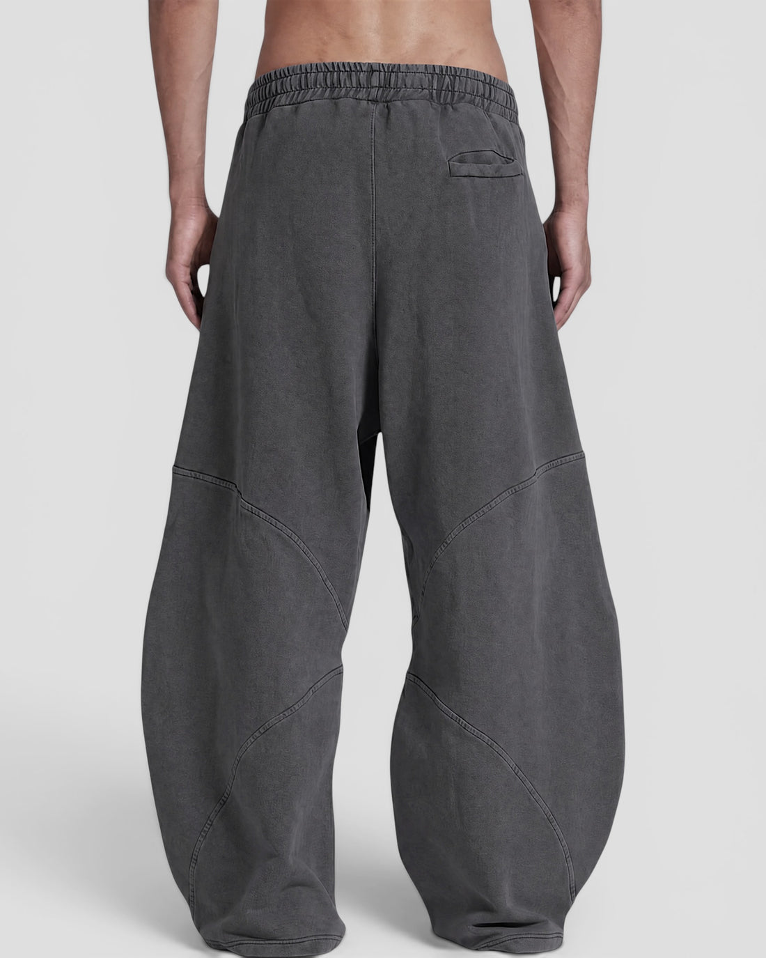 DEMENTE CHARCOAL BROWN STONE WASHED SWEATPANTS