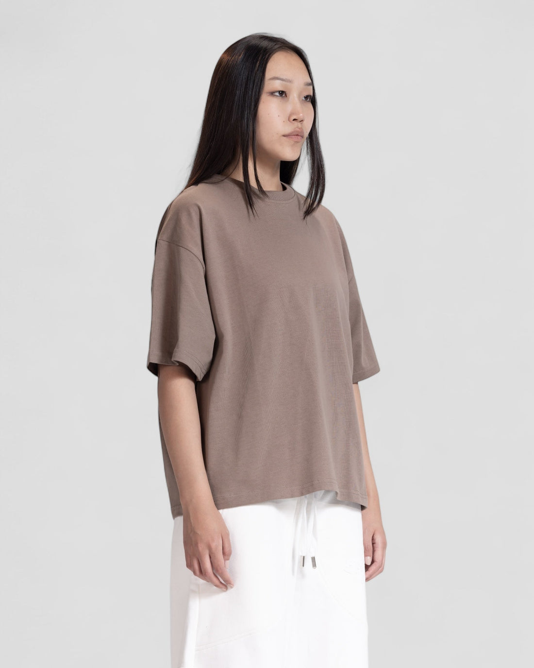 The Perfect Blank Brown Boxy Tshirt V1
