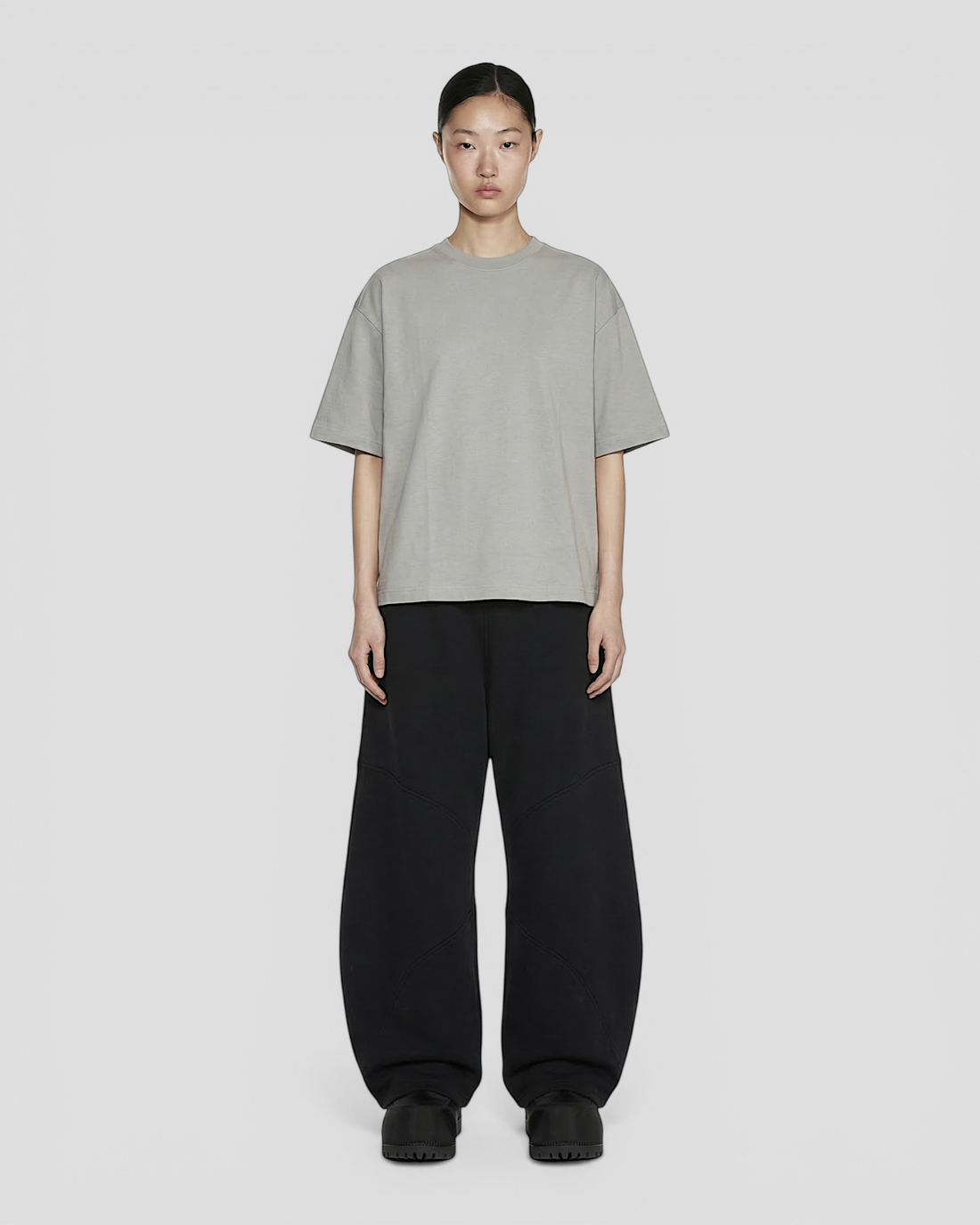Norte Oversized Blank Light Grey Tee V2