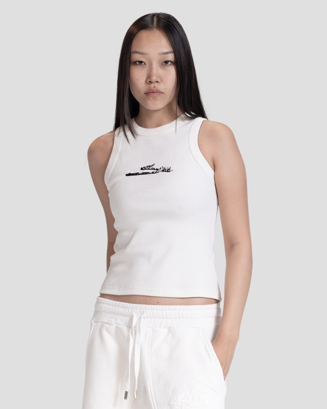 DEMENTE WHITE NUMERALS TANK TOP