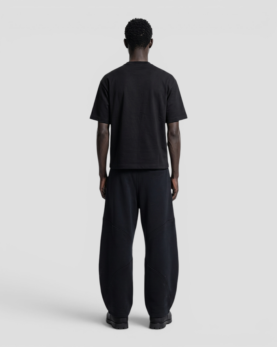 VISCOSO BLACK OVERSIZED TEE