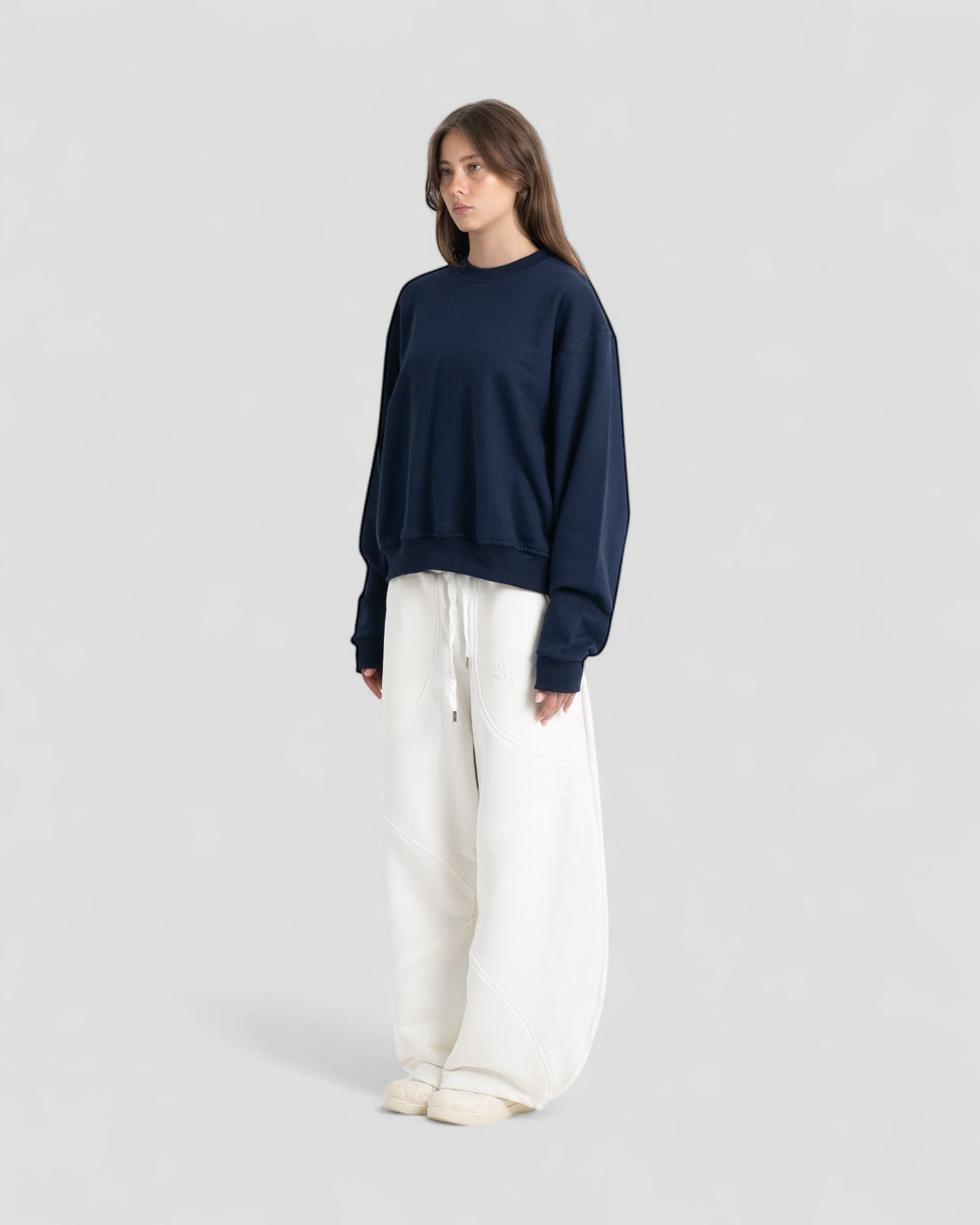 The Perfect Blank Navy Crewneck