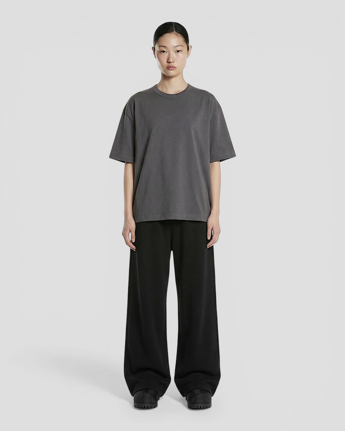 Norte Oversized Blank Dark Grey Tee V2
