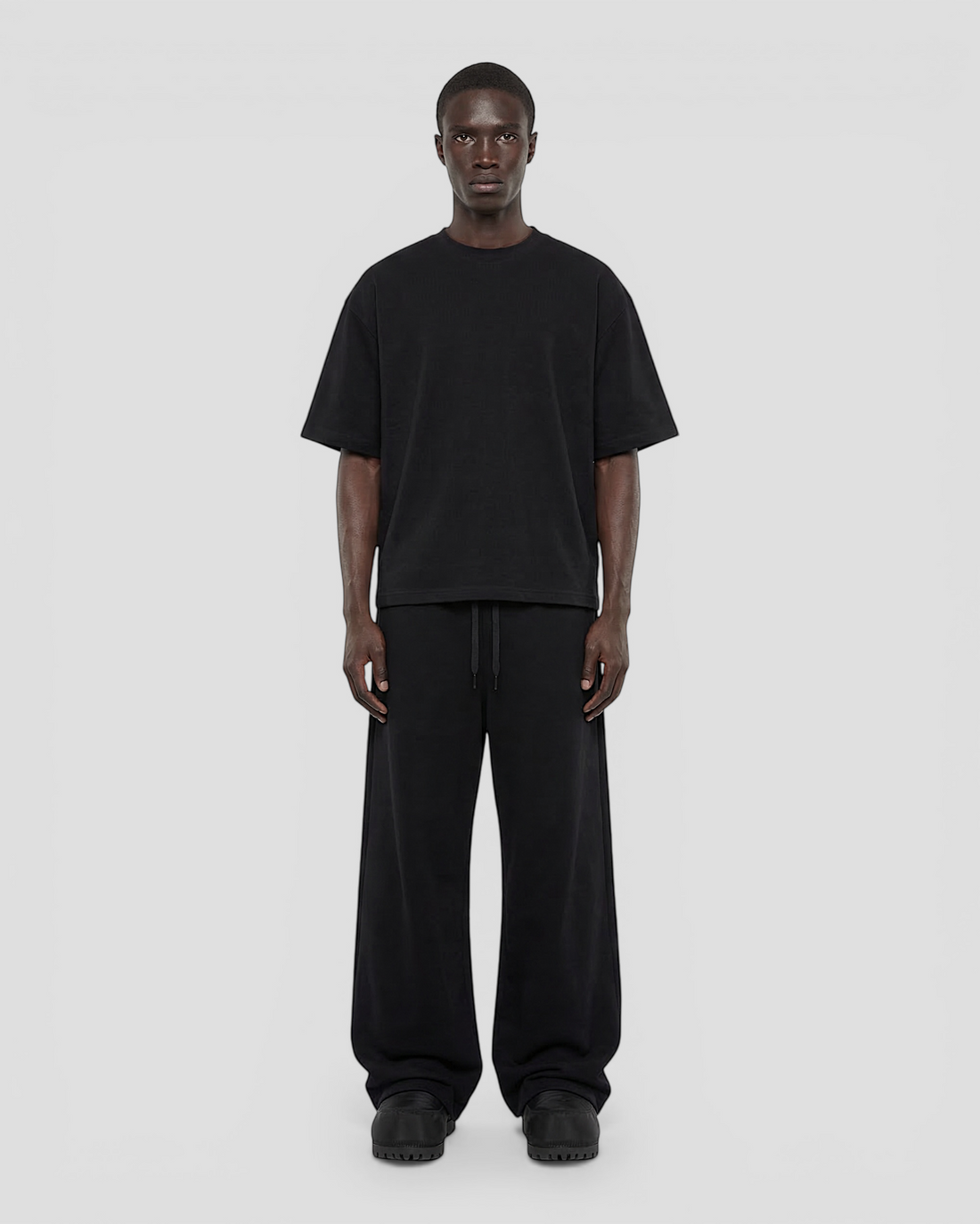 Norte Oversized Blank Black Tee V2