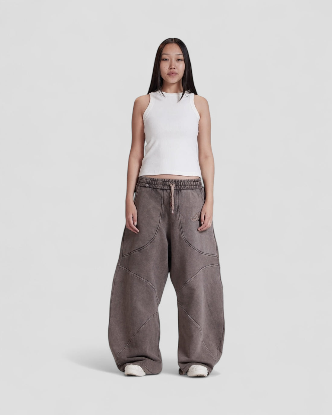 DEMENTE BROWN STONE WASHED SWEATPANTS