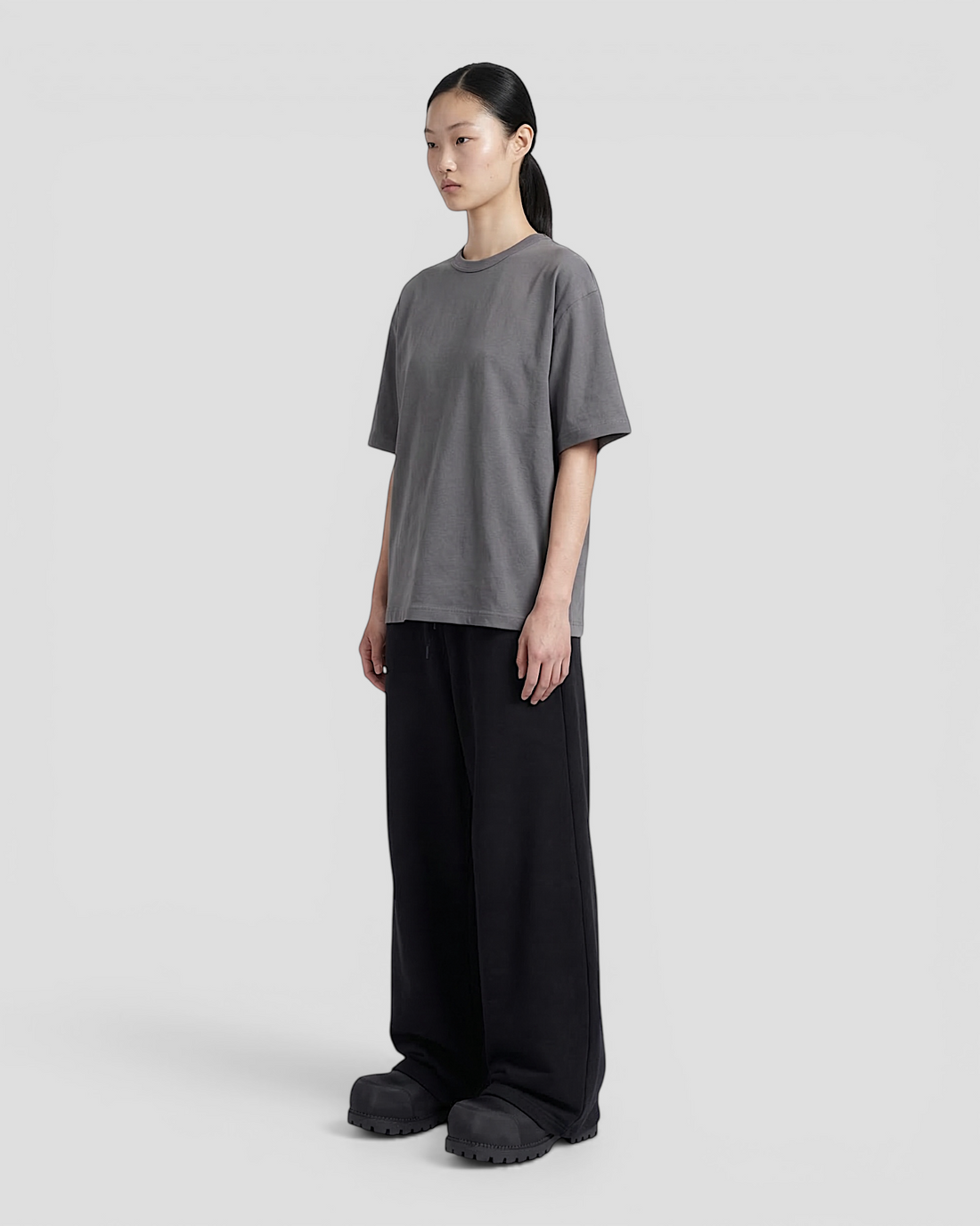 Norte Oversized Blank Dark Grey Tee V2