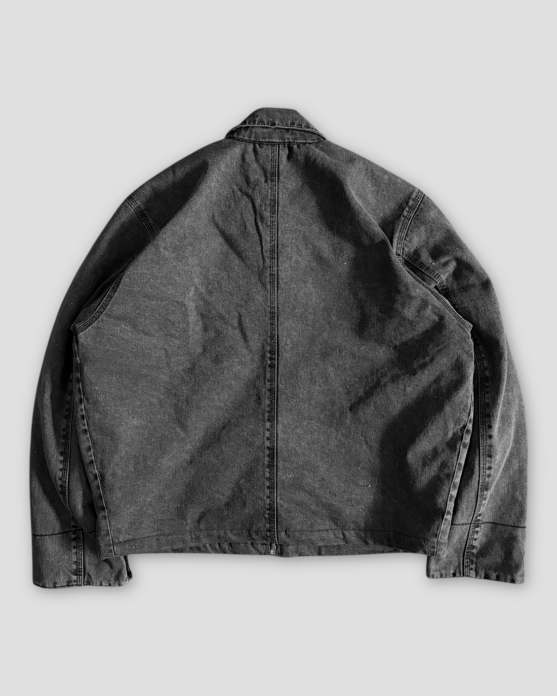 CORE WASHED COLLAR DOUBLE LAYERED WORKER JACKET