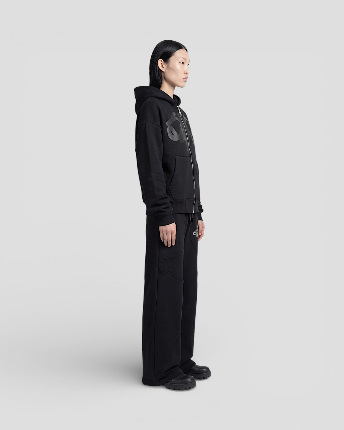 DEMENTE FORMER BLACK ON BLACK ZIPUP JACKET