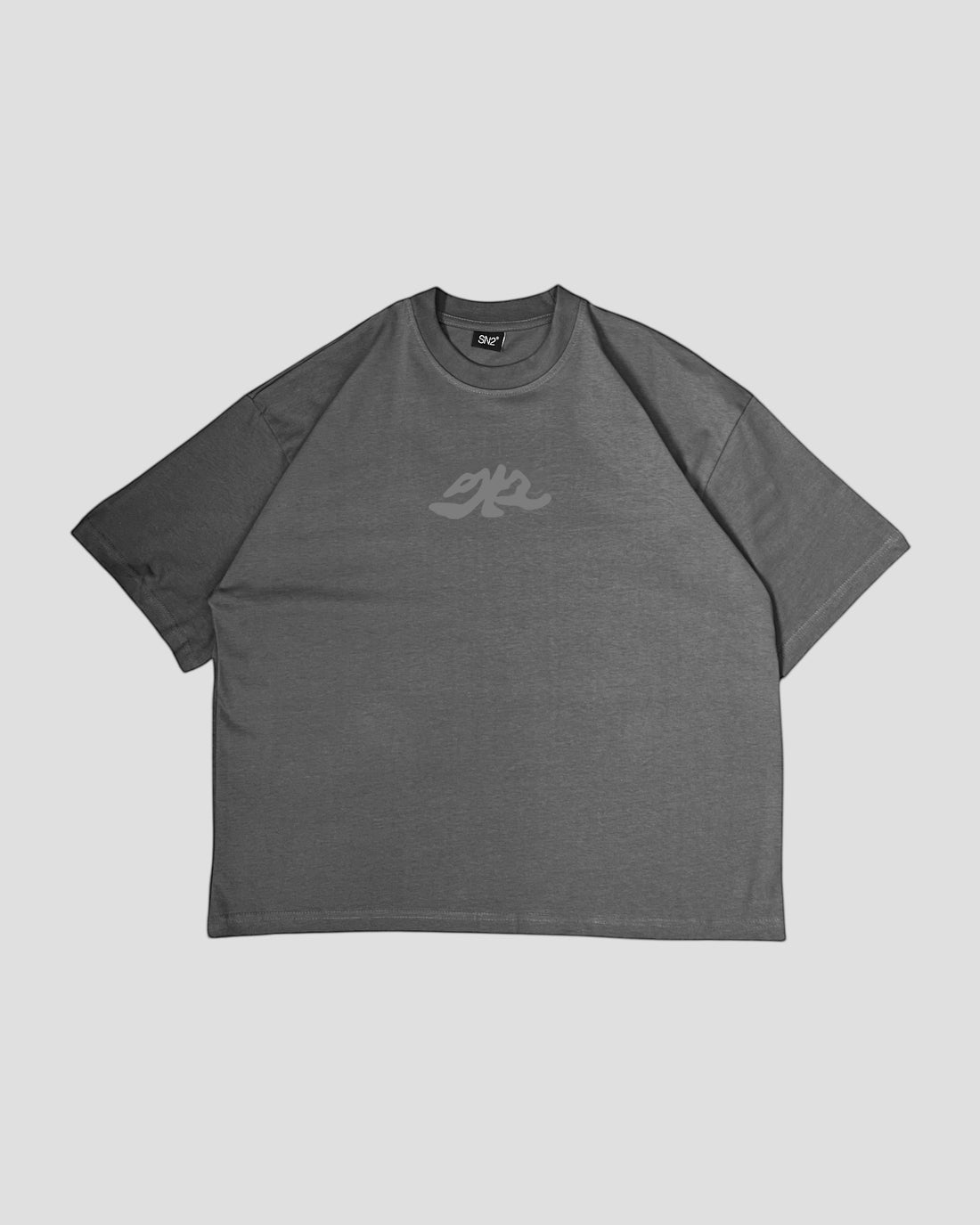 DEMENTE GREY SILK-PUFF BOXY TEE