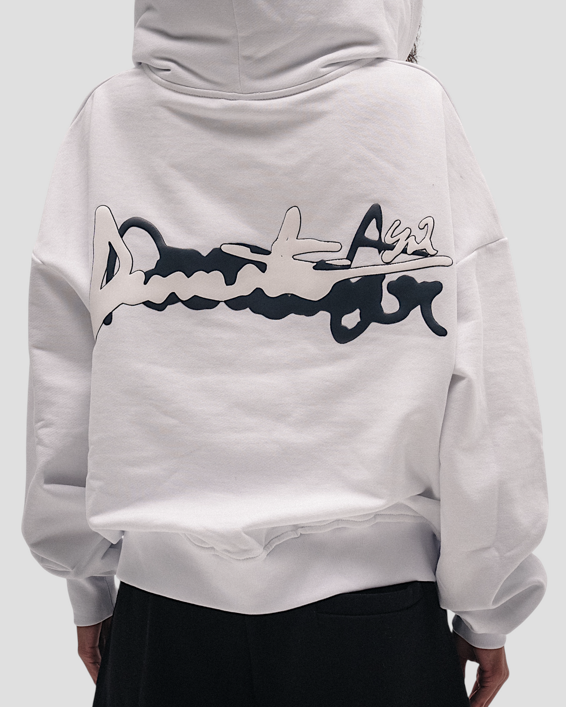 DEMENTE GREY ON WHITE ZIPUP JACKET (PREORDER)