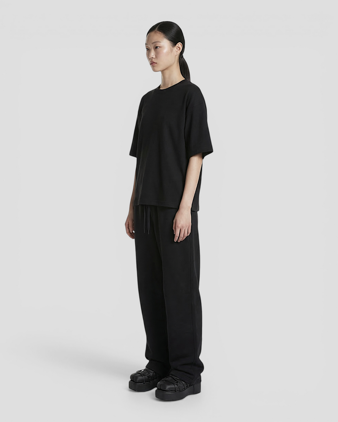 Norte Oversized Blank Black Tee V2