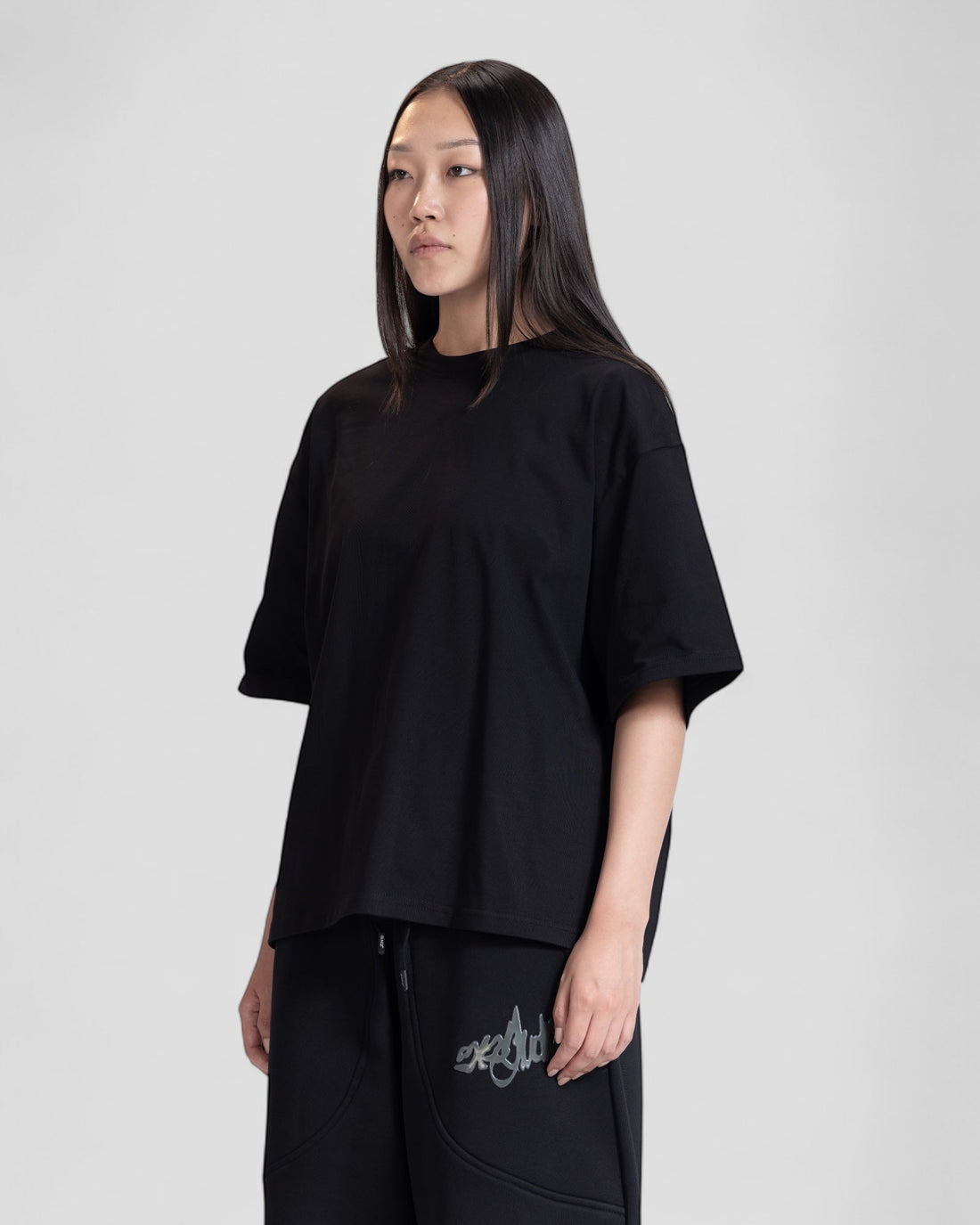 The Perfect Blank Black Boxy Tshirt V1