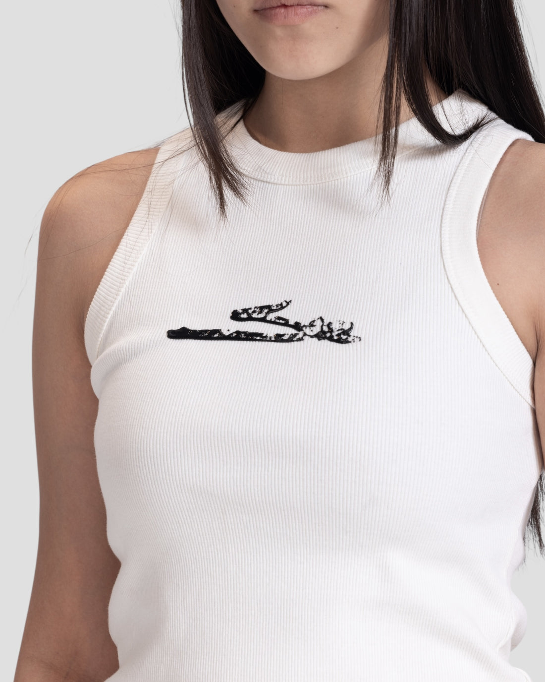 DEMENTE WHITE NUMERALS TANK TOP