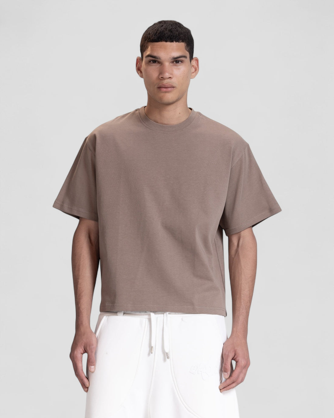 The Perfect Blank Brown Boxy Tshirt V1