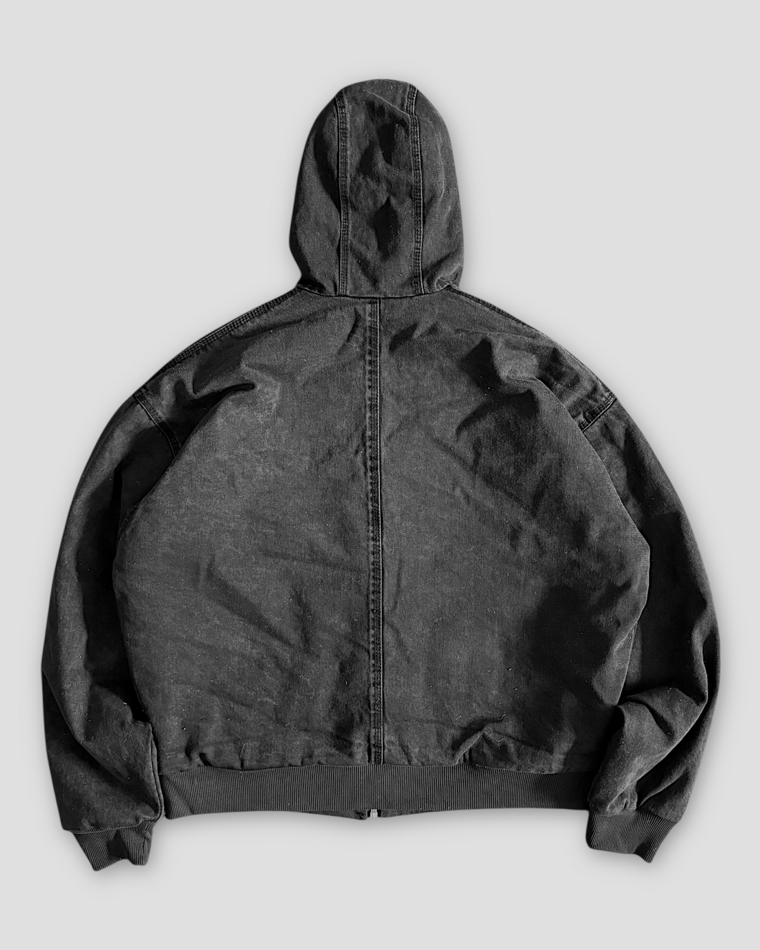 CORE WASHED HOOD DOUBLE LAYERED WORKER JACKET