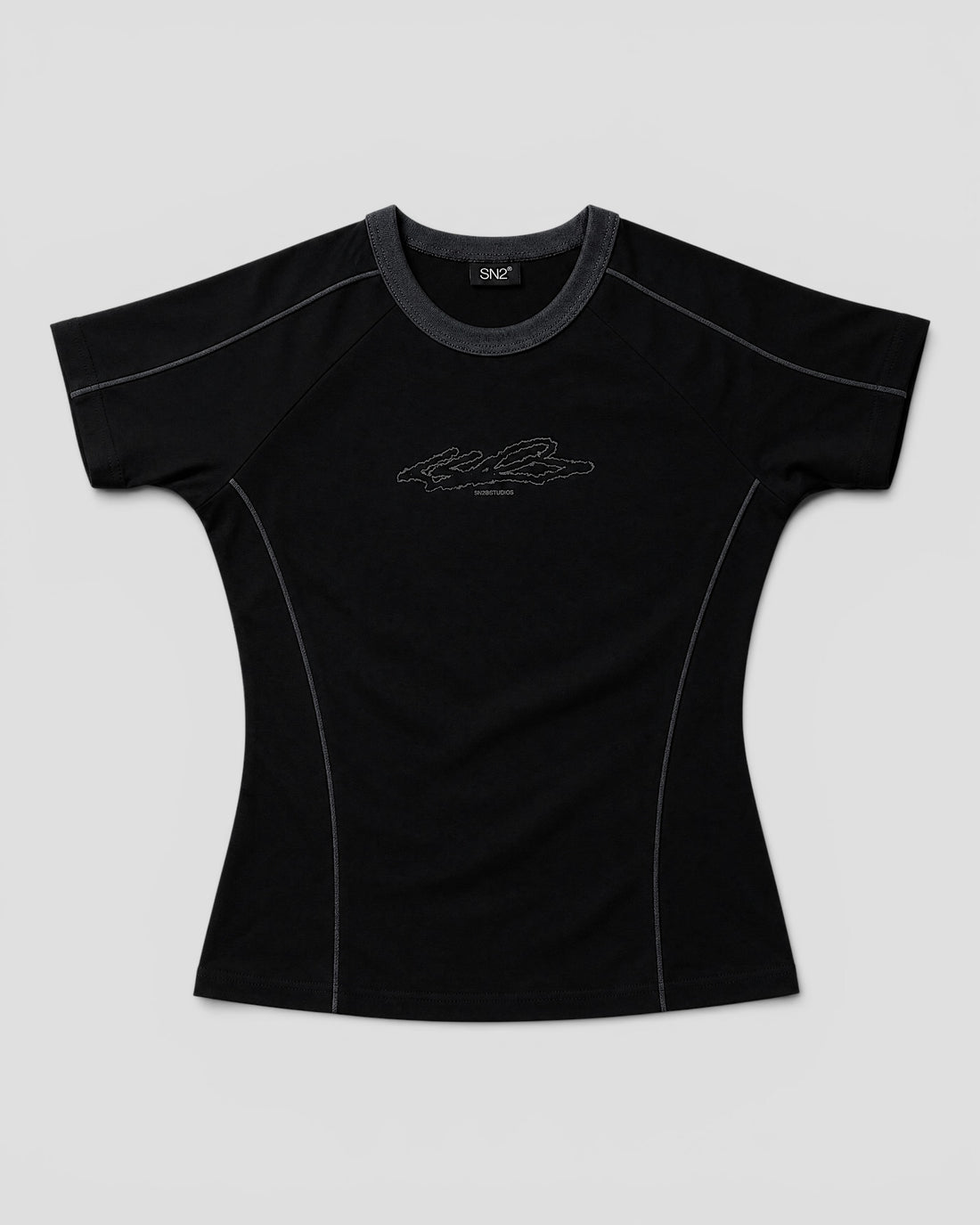 DEMENTE LEYENDA BLACK SHORT SLEEVE TOP