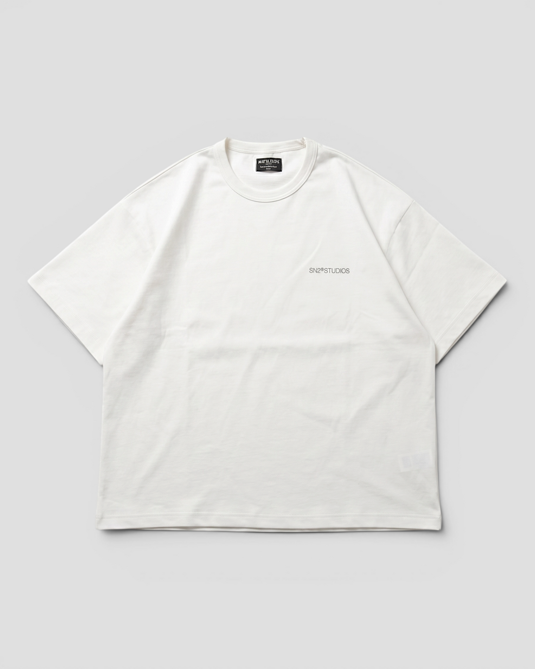 LOGO WHITE OVERSIZED TEE
