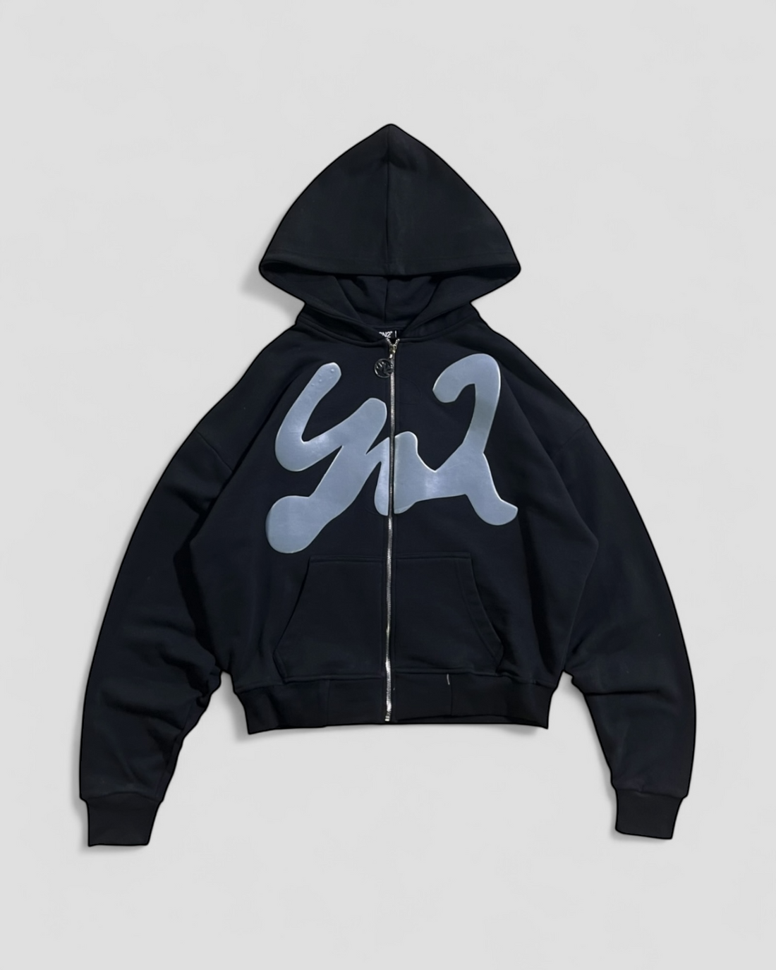 DEMENTE GREY ON BLACK ZIPUP JACKET (PREORDER)