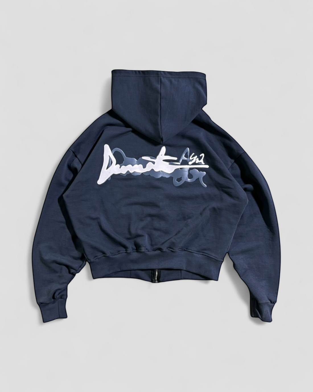 DEMENTE WHITE ON GREY ZIPUP JACKET (PREORDER)