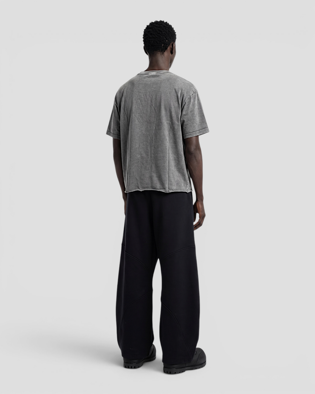 HUMO GREY WASHED DISTRESSED REGULAR TEE