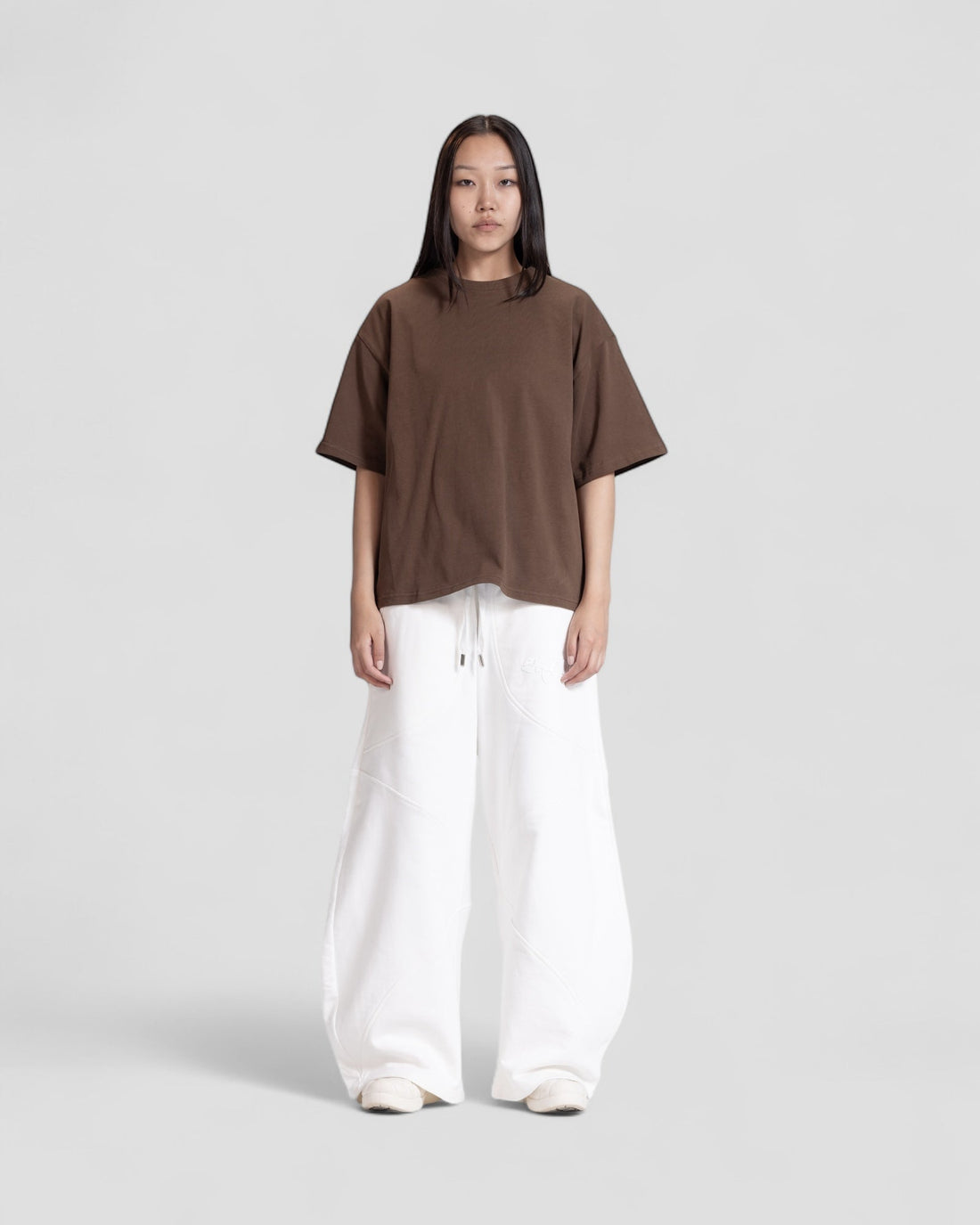 The Perfect Blank Dark Brown Boxy Tshirt V1