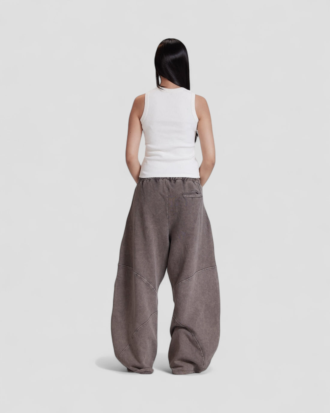 DEMENTE BROWN STONE WASHED SWEATPANTS