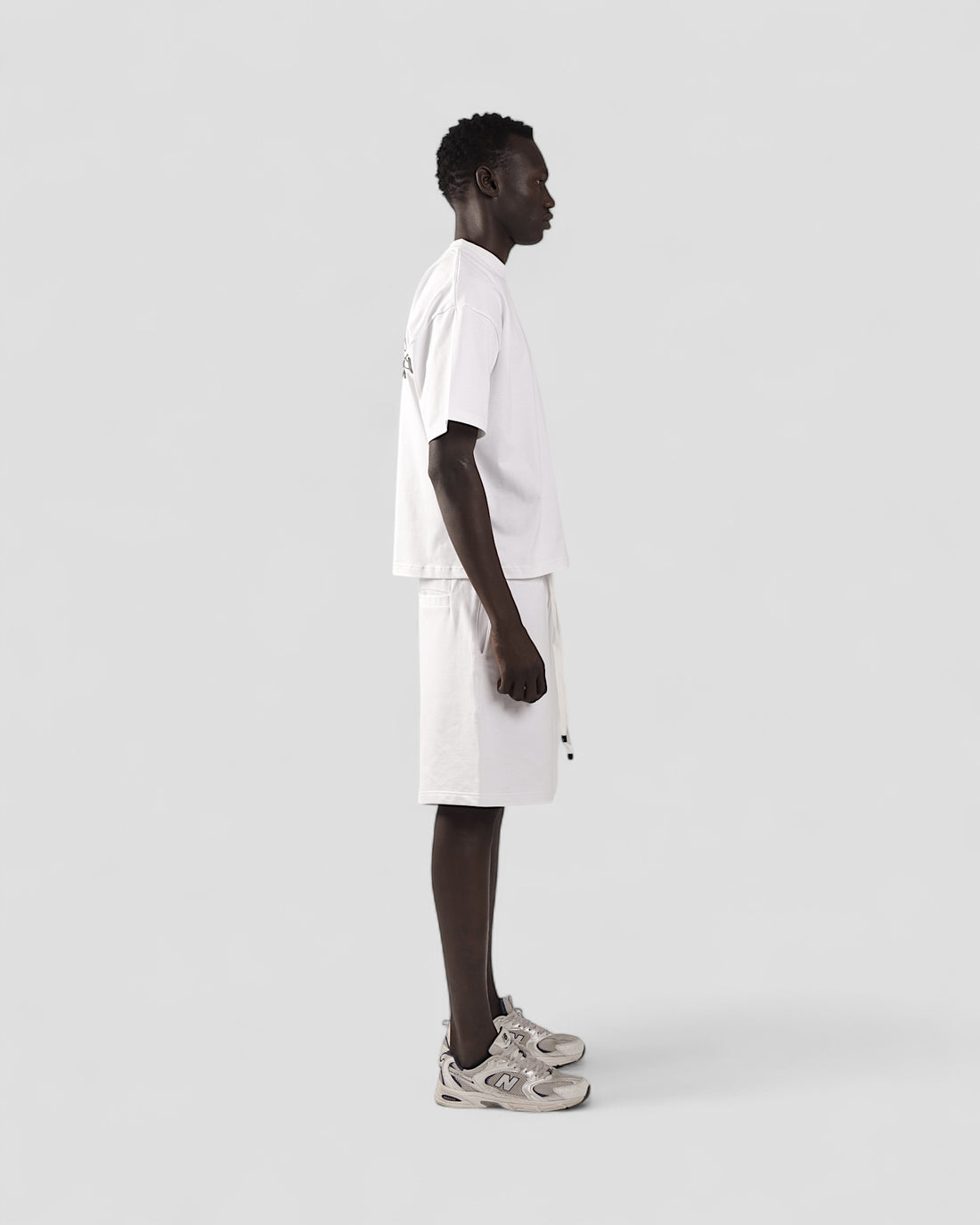 DEMENTE WHITE SILK-PUFF BOXY TEE