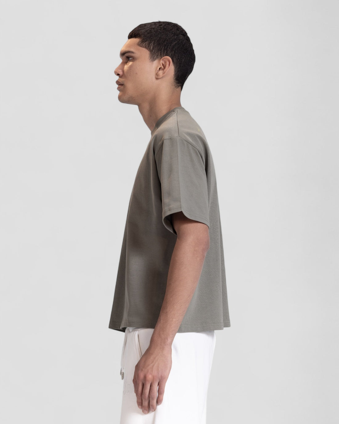 The Perfect Blank Olive Boxy Tshirt V1