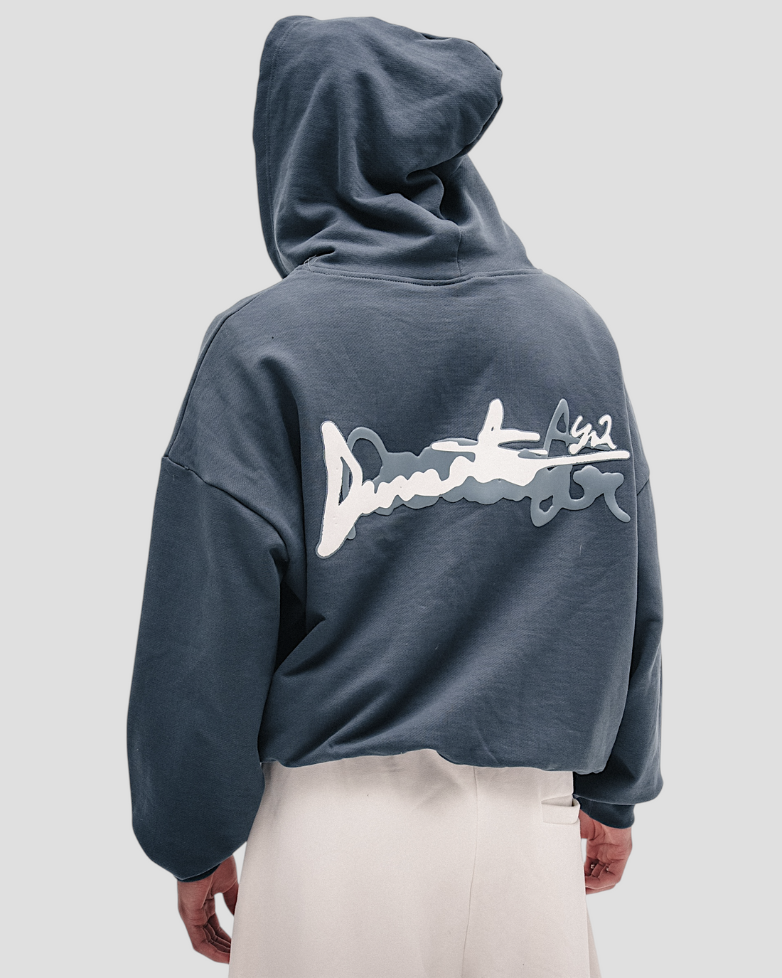 DEMENTE WHITE ON GREY ZIPUP JACKET (PREORDER)