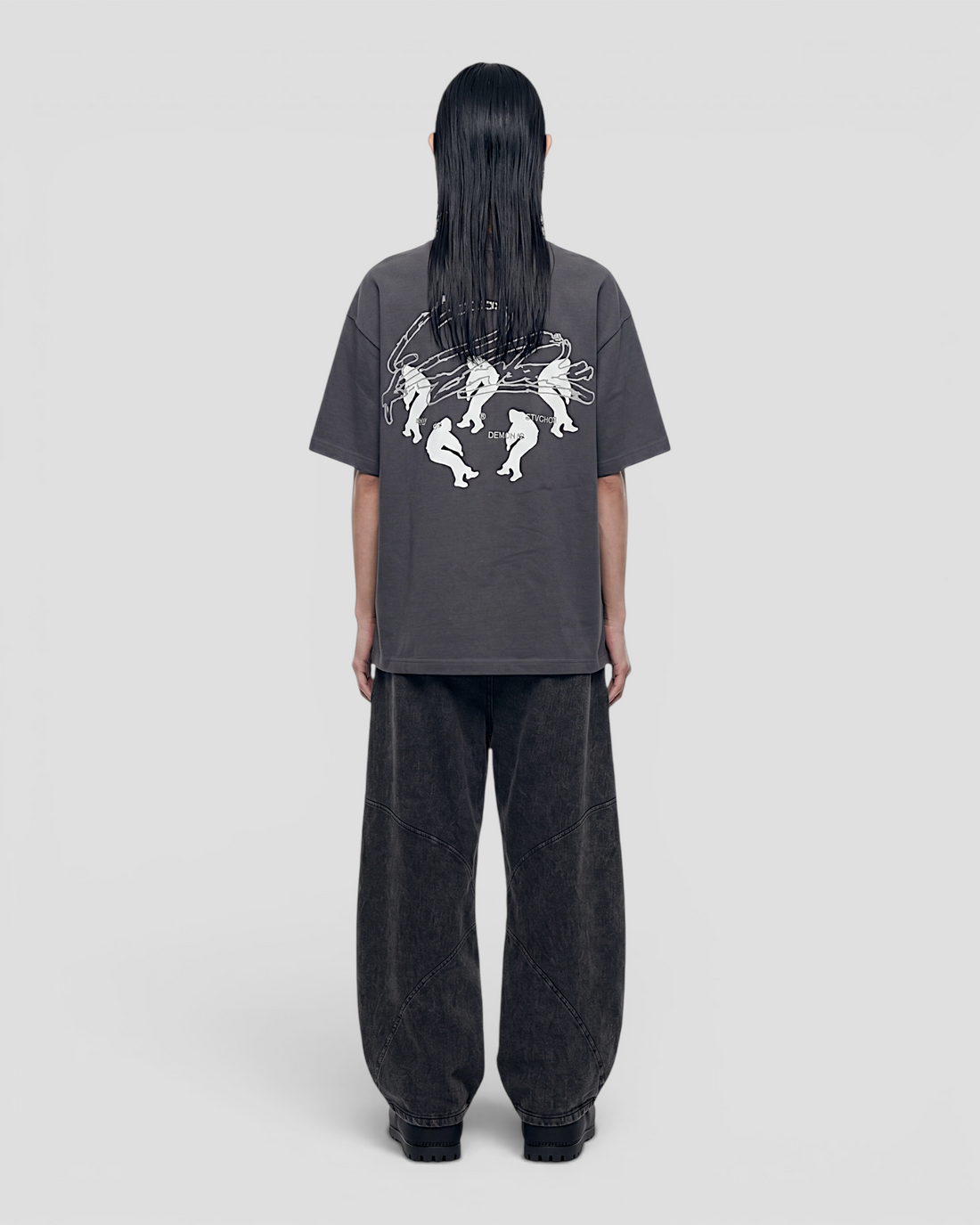FLOTANTE GREY OVERSIZED TEE