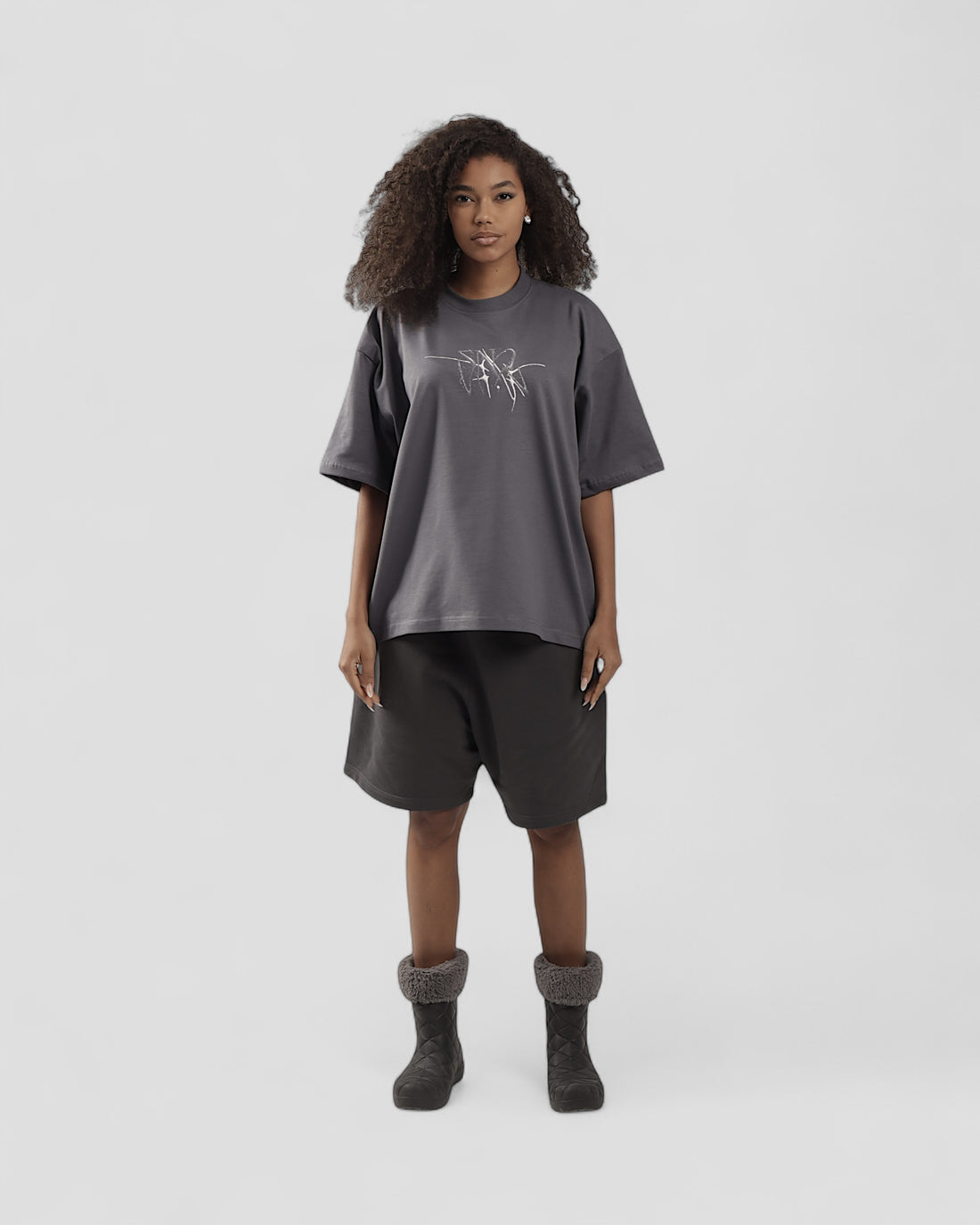 VISCERAL GREY BOXY TEE