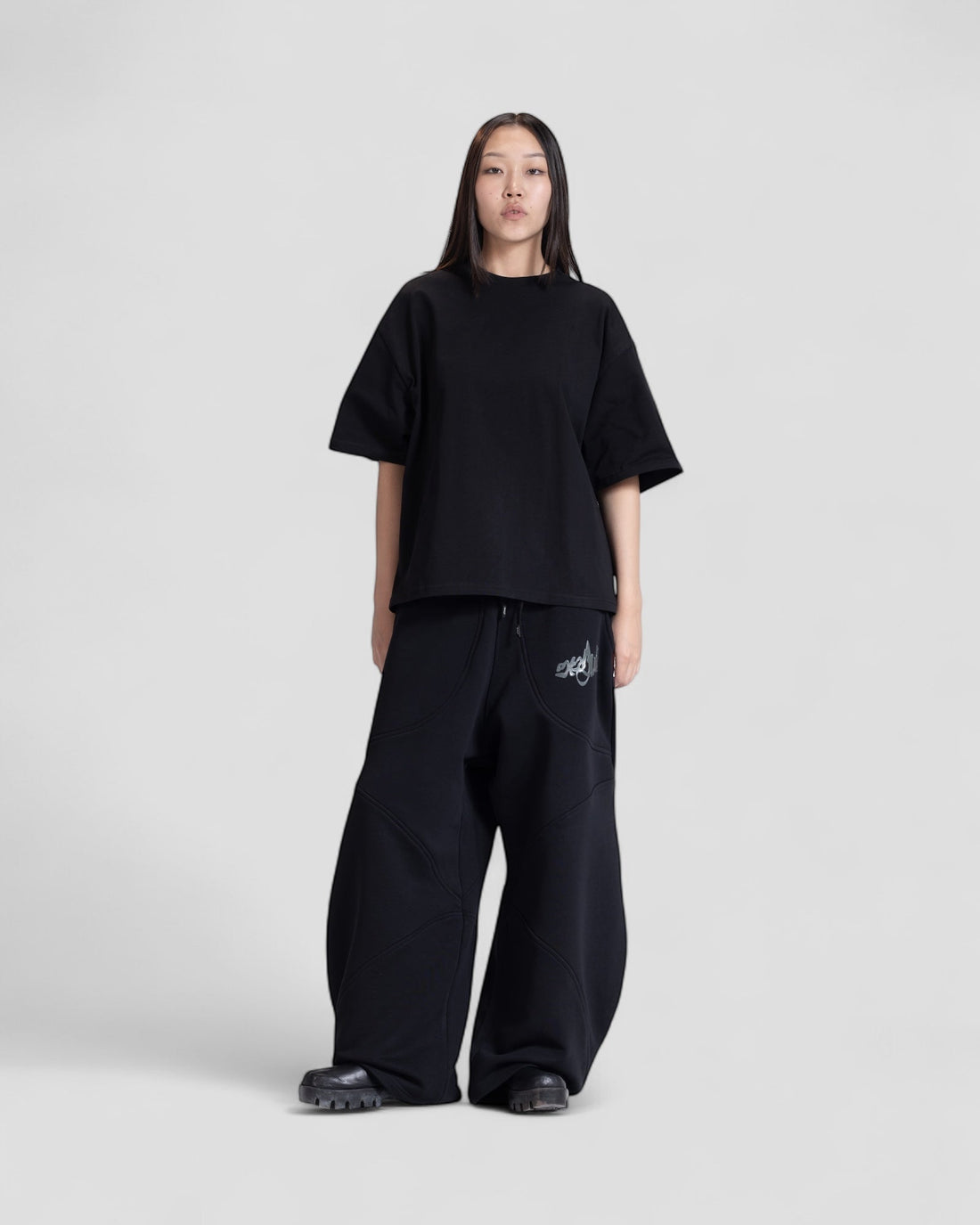 The Perfect Blank Black Boxy Tshirt V1