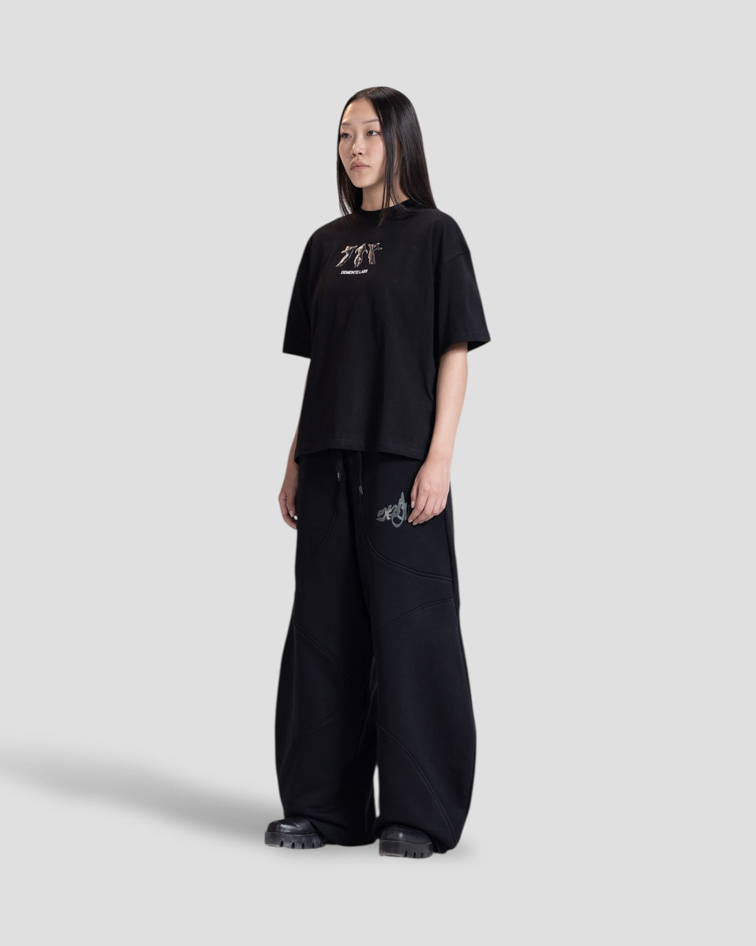 DEMENTE BLACK STONE BOXY TEE