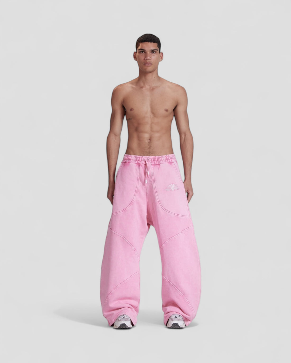 DEMENTE PINK WASHED SWEATPANTS