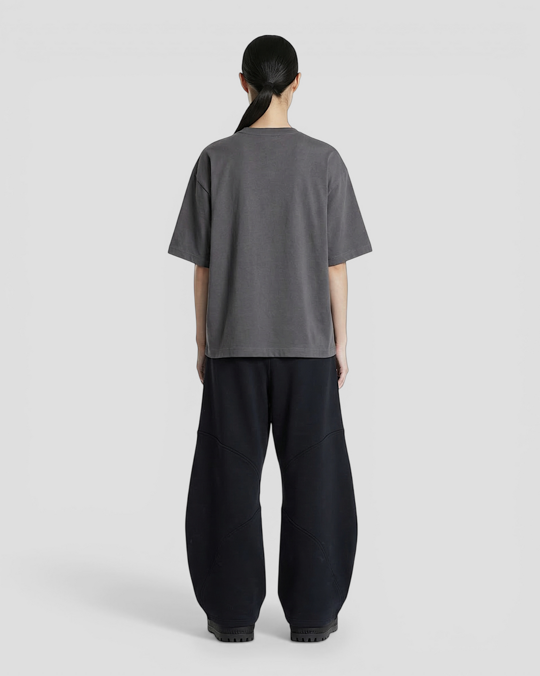 Norte Oversized Blank Dark Grey Tee V2