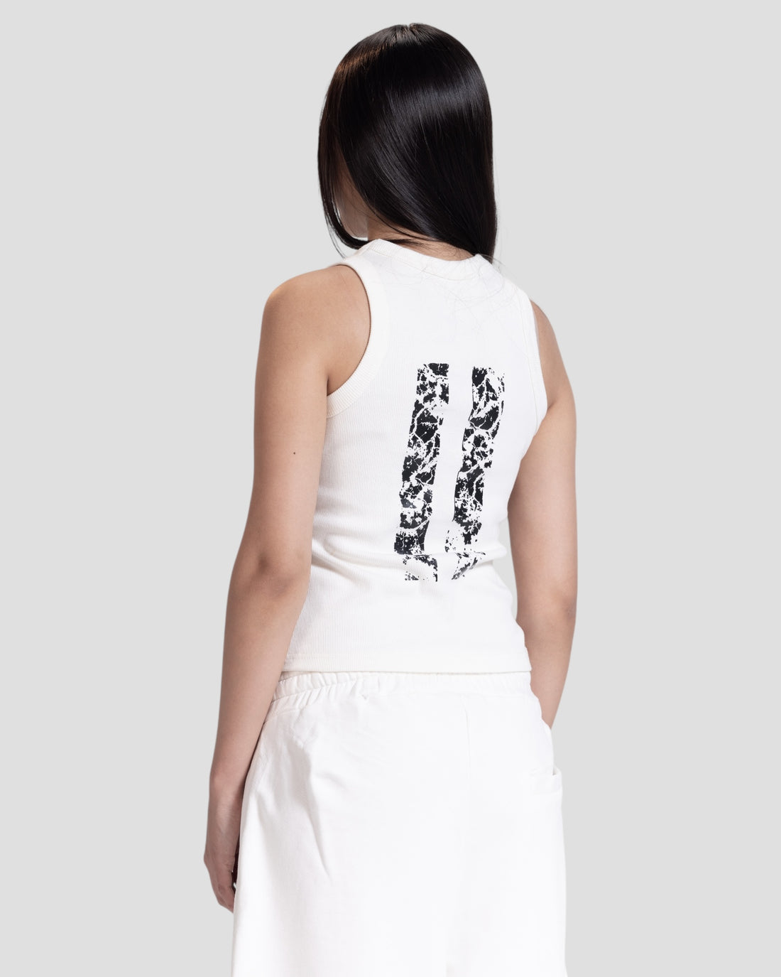 DEMENTE WHITE NUMERALS TANK TOP