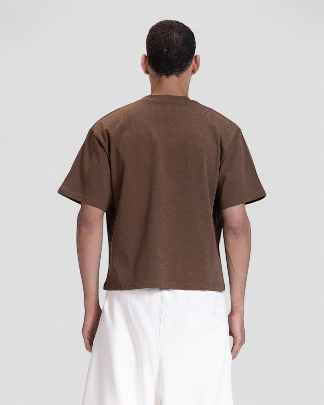 The Perfect Blank Dark Brown Boxy Tshirt V1