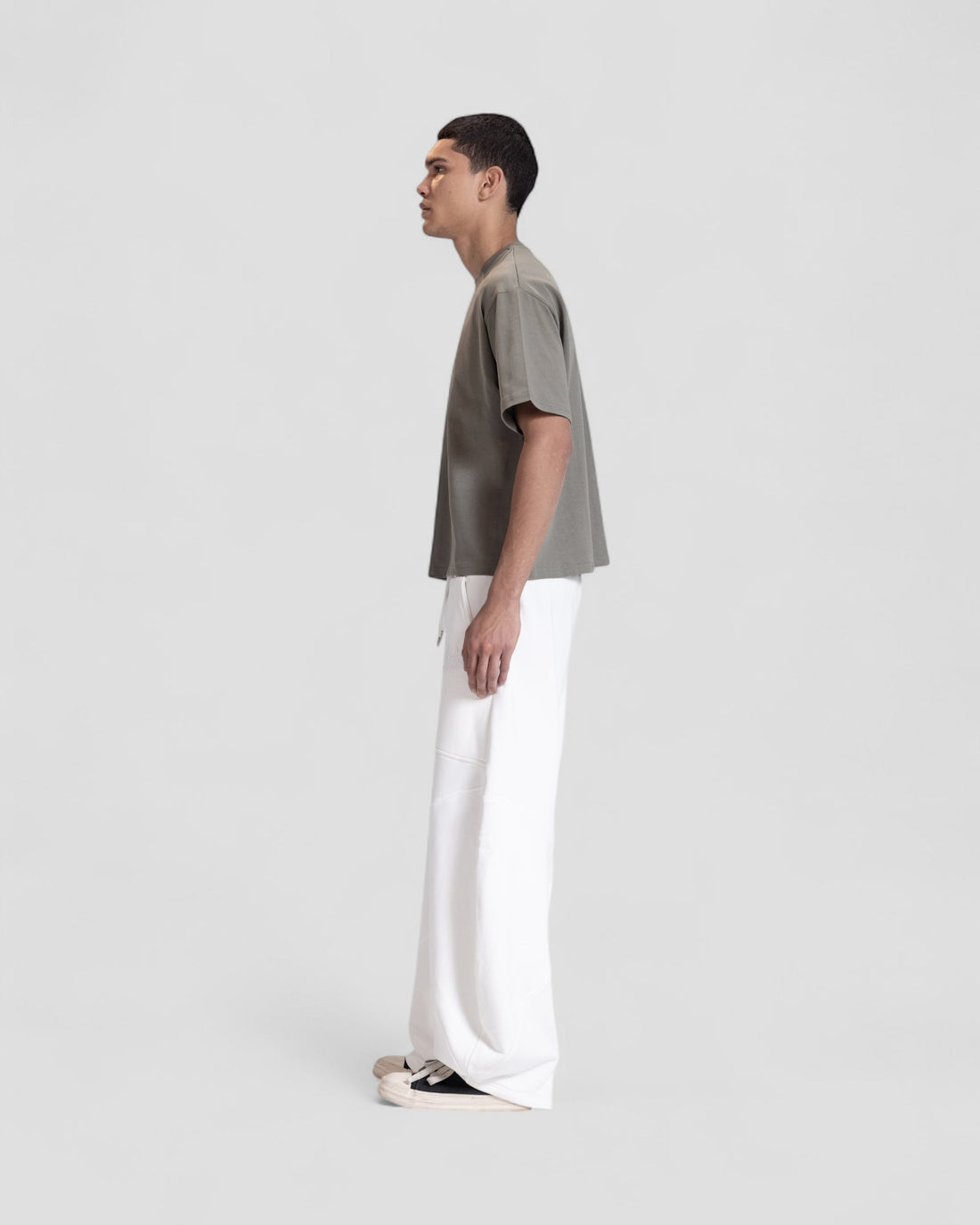 The Perfect Blank Olive Boxy Tshirt V1