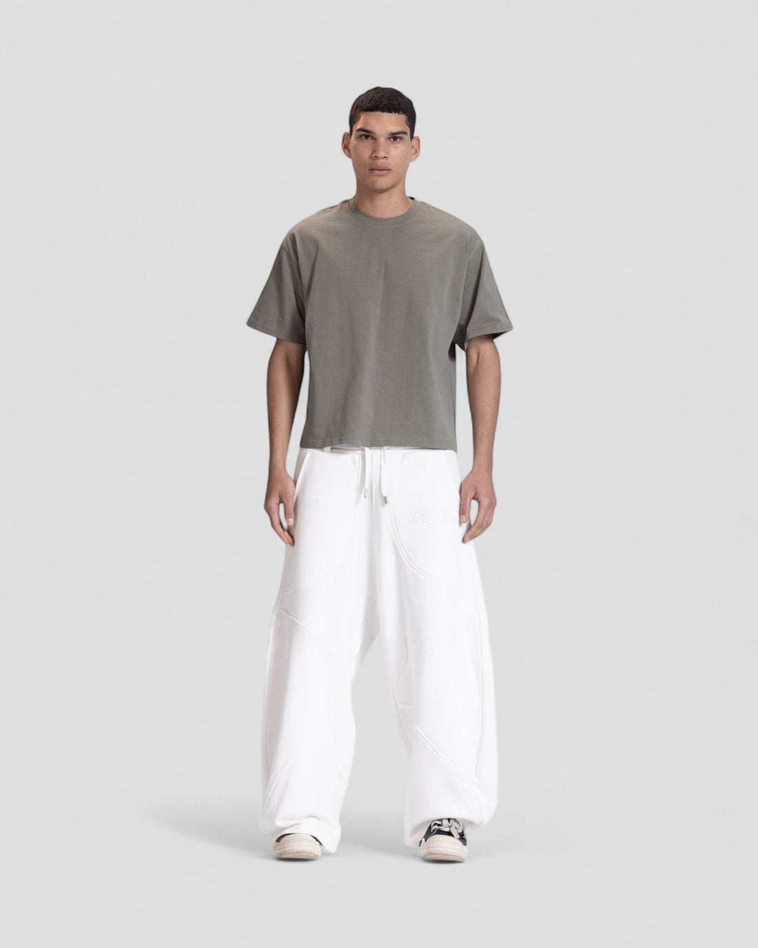 The Perfect Blank Olive Boxy Tshirt V1