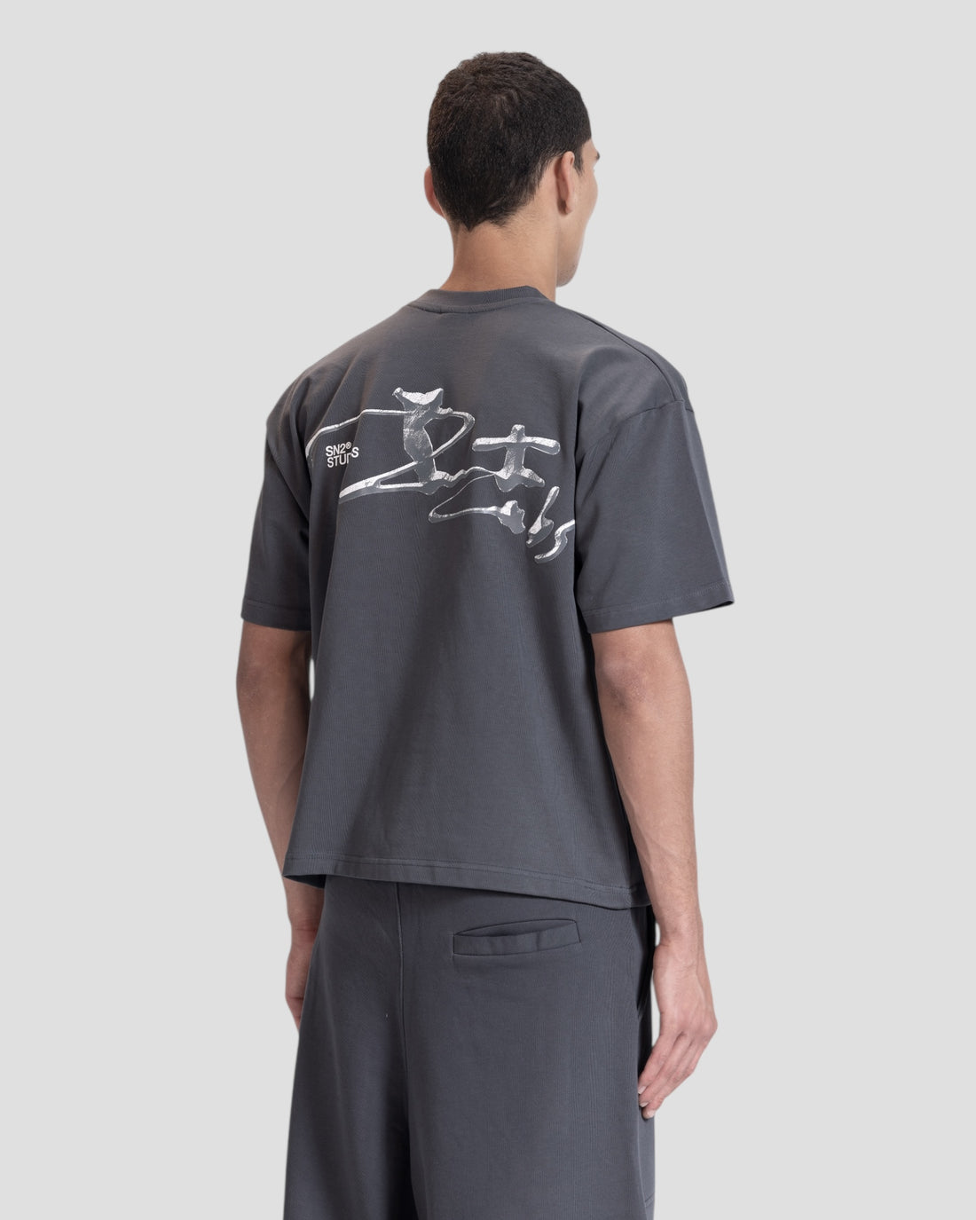 DEMENTE GREY STONE BOXY TEE