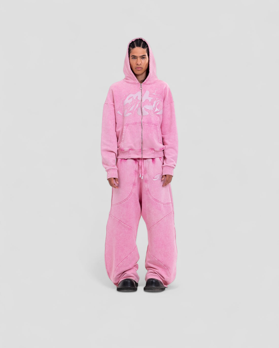 DEMENTE WASHED PINK ZIPUP JACKET (10156822921491)