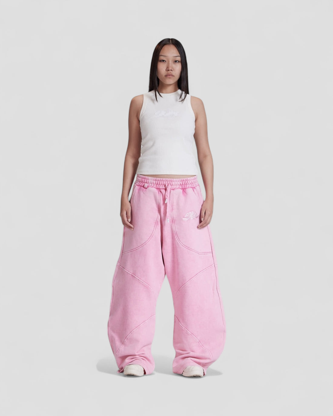 DEMENTE PINK WASHED SWEATPANTS