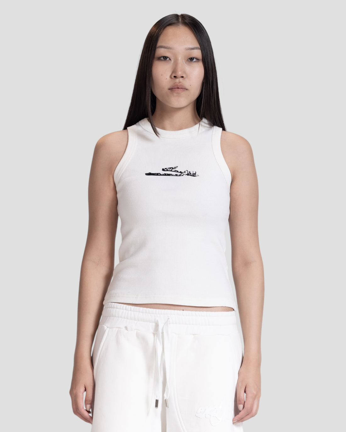 DEMENTE WHITE NUMERALS TANK TOP