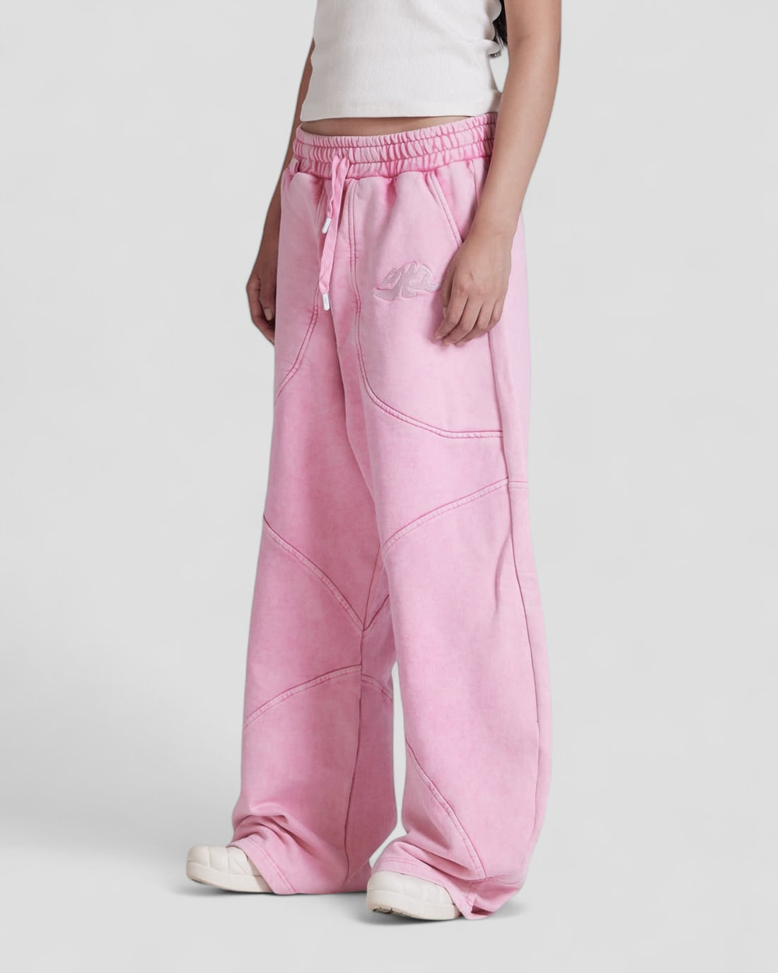 DEMENTE PINK WASHED SWEATPANTS