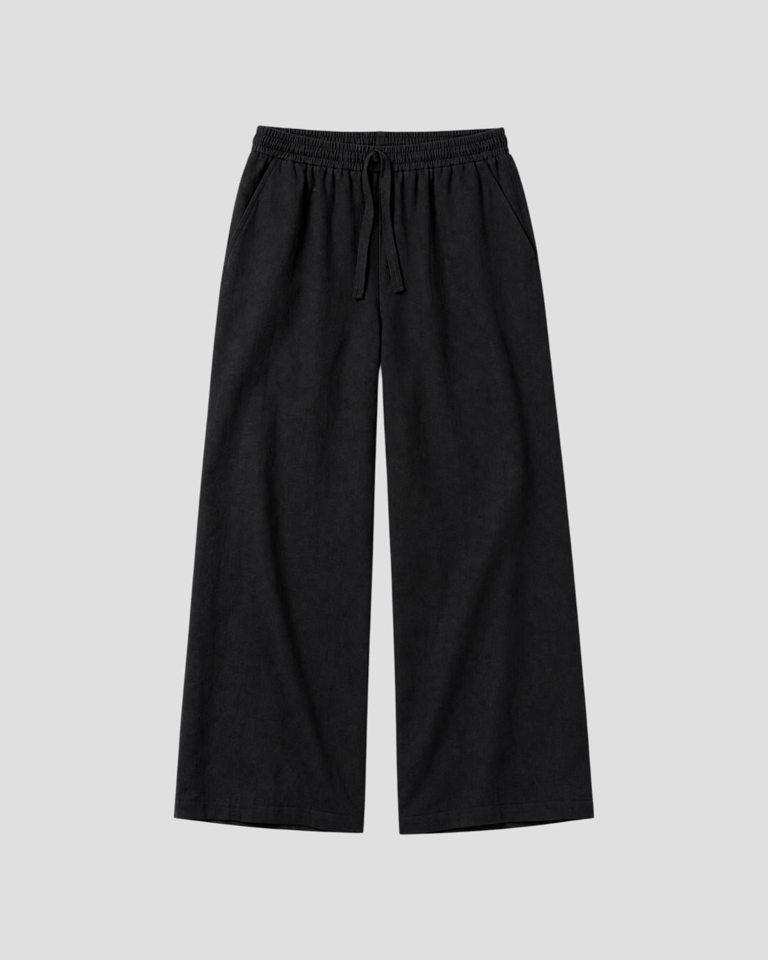 Costa Black Blank Linen Pants