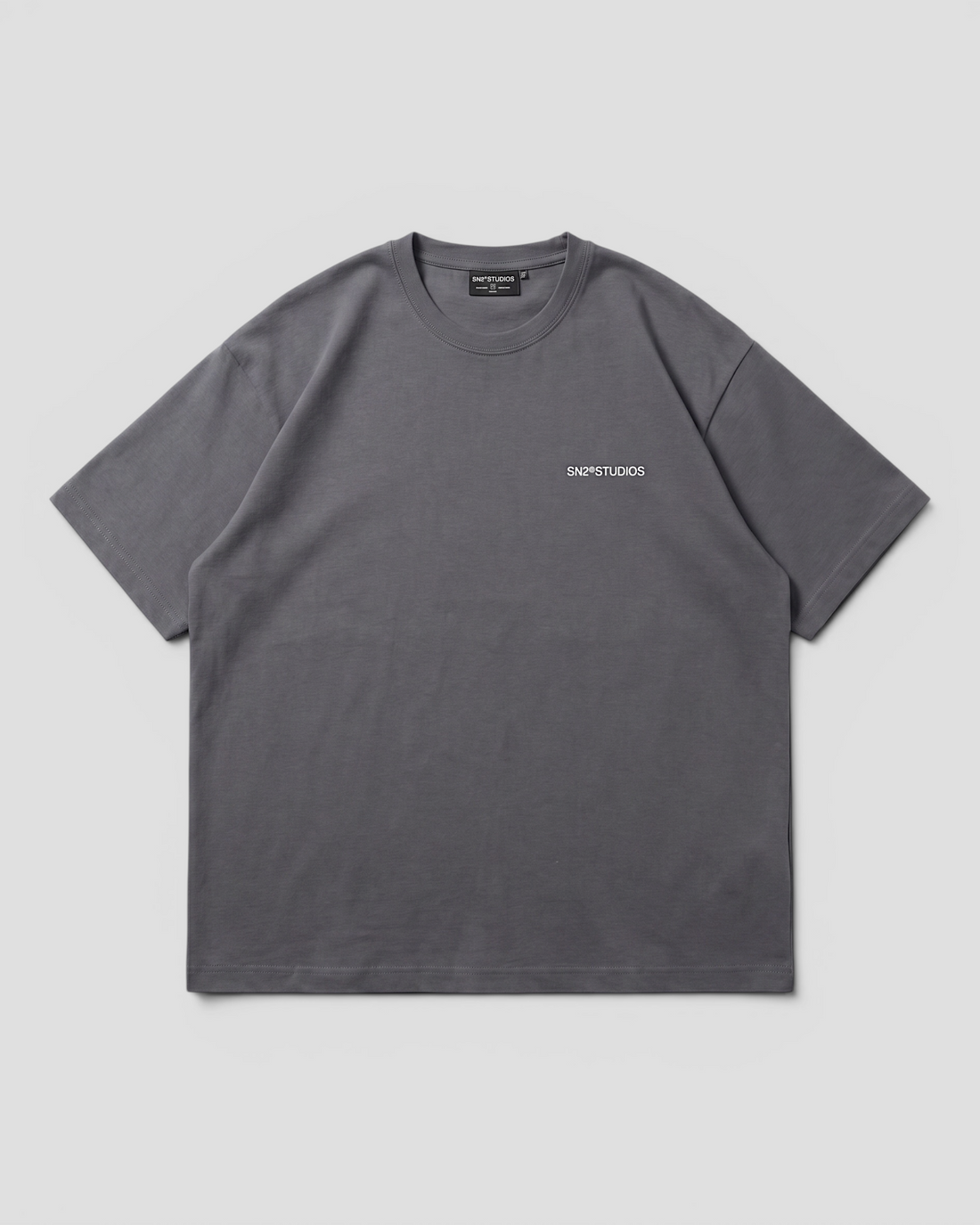 LOGO GREY OVERSIZED TEE