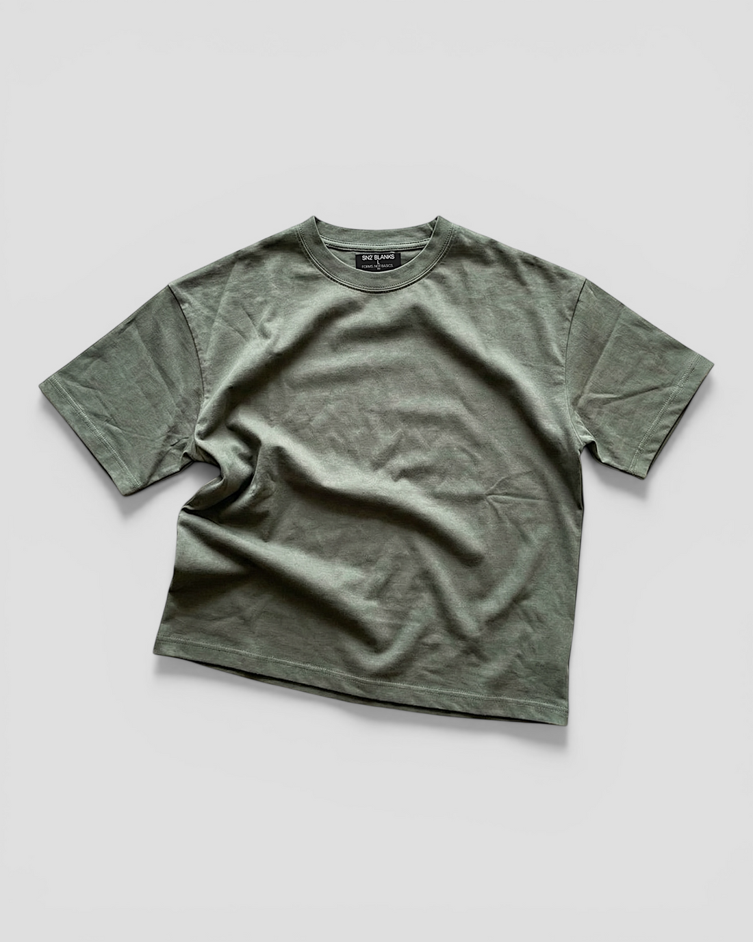 Norte Oversized Blank Olive Tee V2