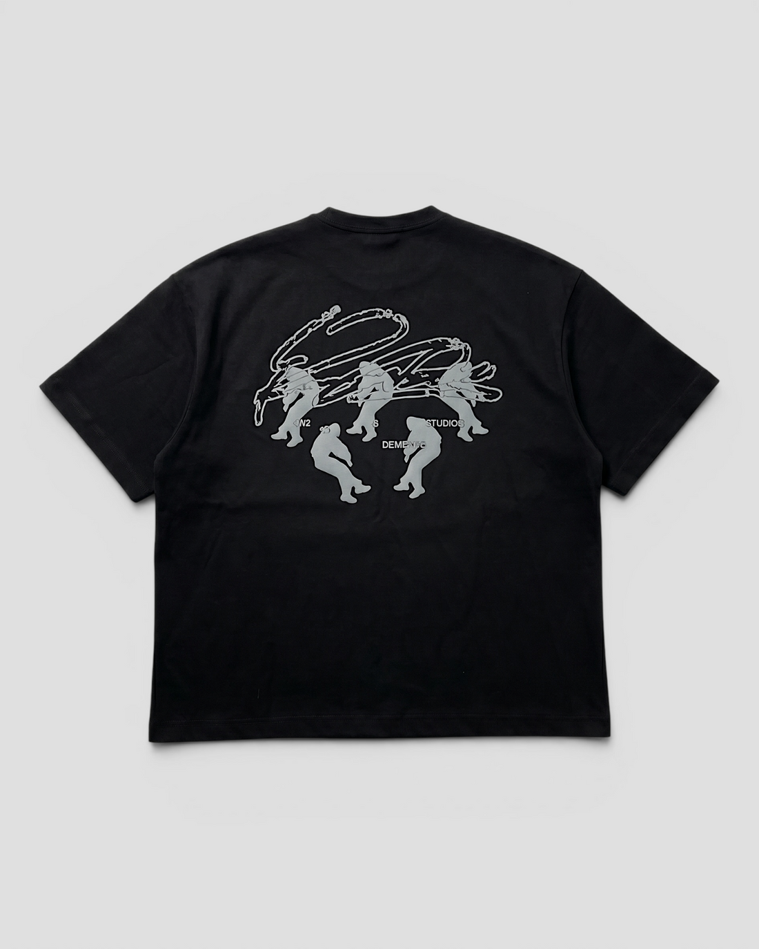 FLOTANTE BLACK OVERSIZED TEE